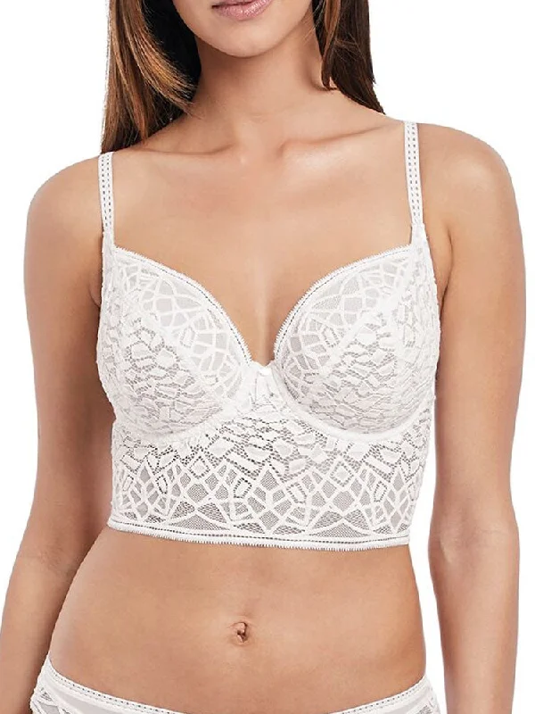 Women's Maternity Lingerie Soiree Lace Longline Bralette - White