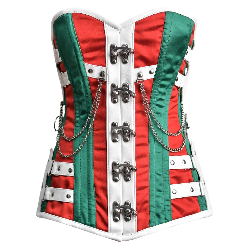 Multi Color Steampunk corset Top - Laced Corset