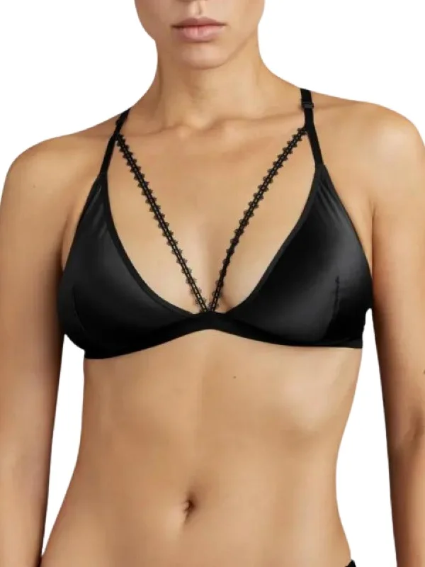 Elegant French Lace Lingerie for Women Boîte à Désir Sweet Addiction Soft Bra - Noir Elegant French Lace Lingerie for Women Boîte à Désir Sweet Addiction Soft Bra - Noir