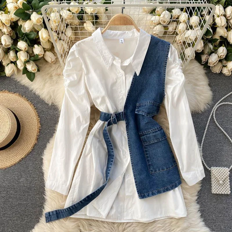 Mesh - paneled sexy dresses for a hint of skinCresta Statement Shirt Dress