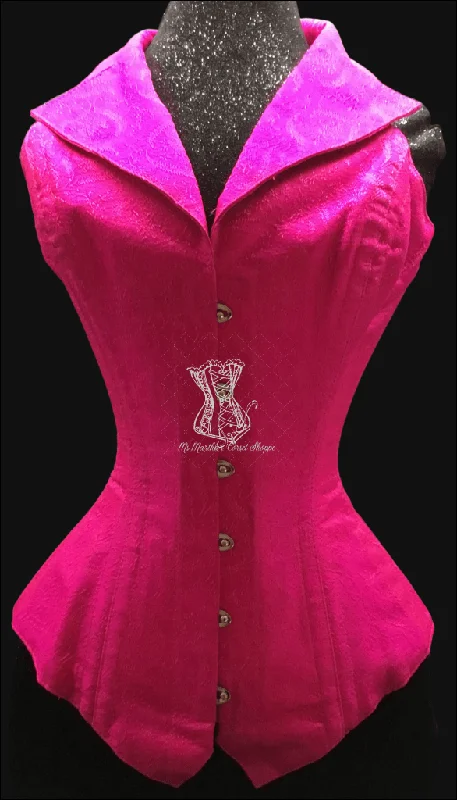 Silk Overbust Corsevest; Pink