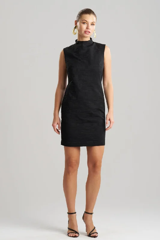 Geo Texture Jacquard Sheath Dress