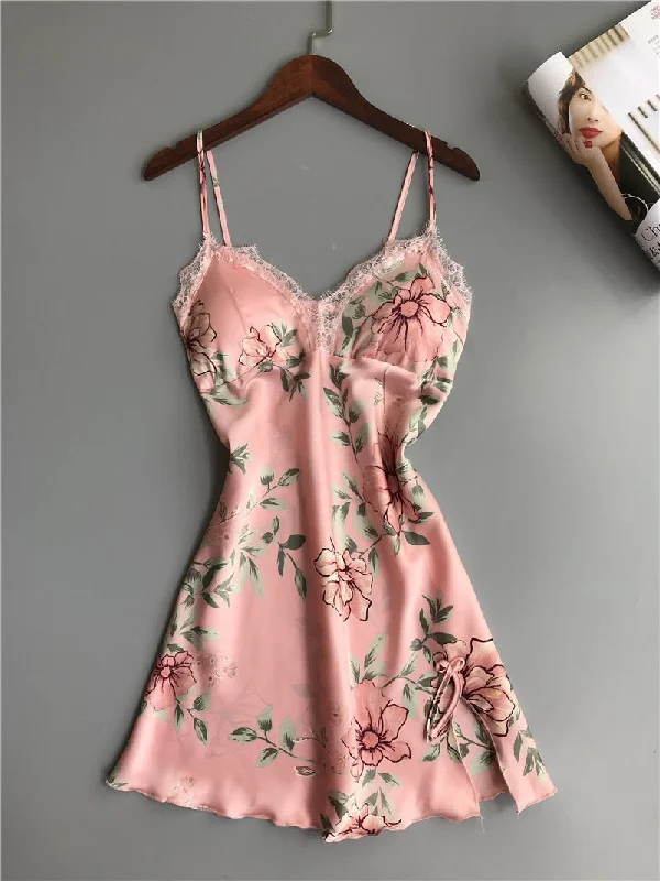 Embroidered sexy dresses for a decorative touchSpaghtti Women Full Slips Nightgown Dress Embroidered sexy dresses for a decorative touchSpaghtti Women Full Slips Nightgown Dress
