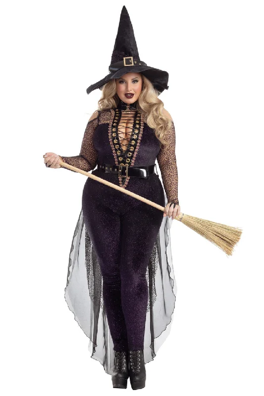 Plus Size Midnight Violet Witch Costume