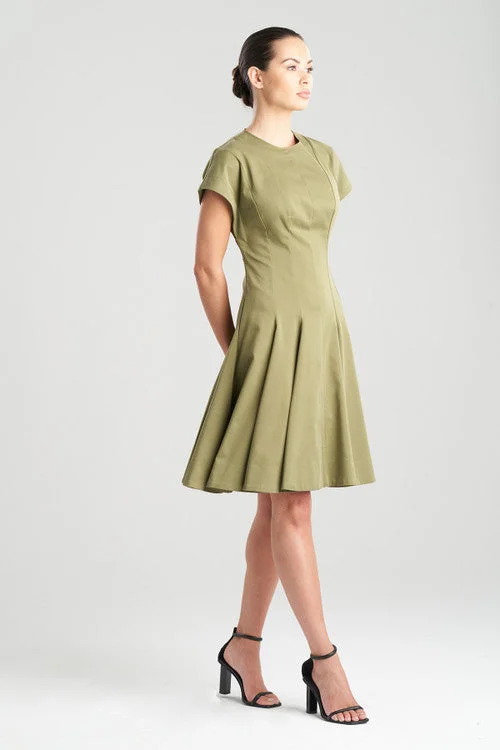 Asymmetrical - hemmed sexy dresses for a modern styleCotton Sateen Fit & Flare Dress Asymmetrical - hemmed sexy dresses for a modern styleCotton Sateen Fit & Flare Dress