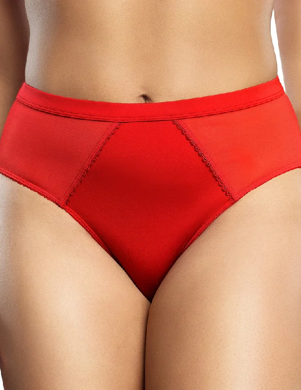 Silver - sequined sexy dresses for a futuristic feelParfait PP306 Racing Red Micro Dressy French Cut Panty