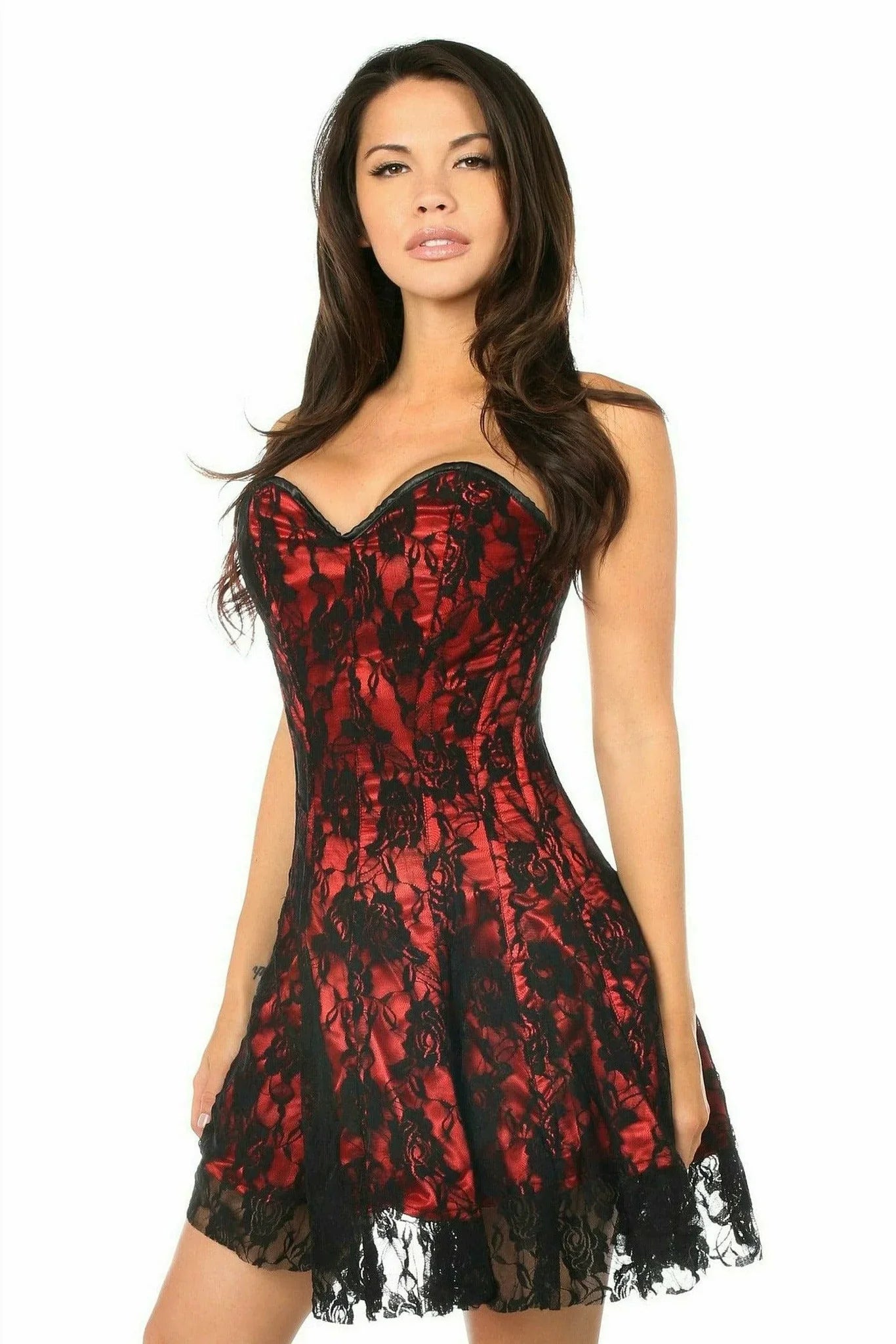 Sexy lingerie - inspired dresses for a seductive look at homeEyelash Lace Corset Dress