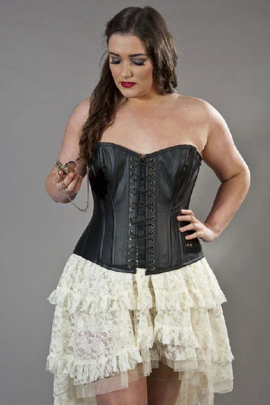 Steampunk Overbust Plus Size Corset In Matte Vinyl