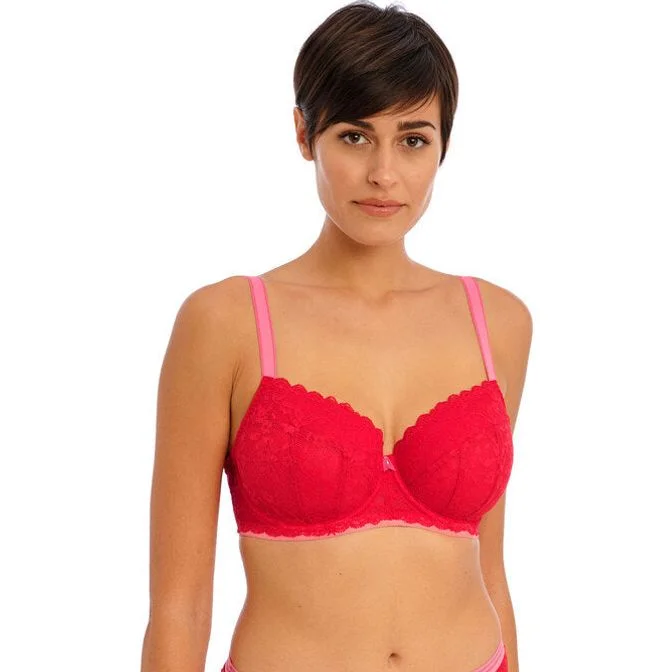 Freya Offbeat Chilli Red Uw Padded Half Cup Bra