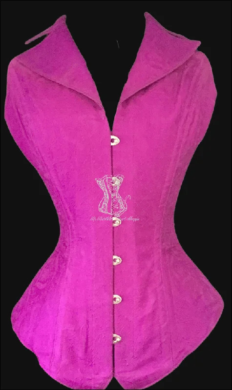 Silk Overbust Corsevest; Purple