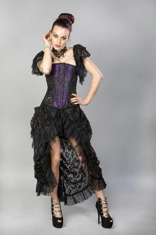 Retro - 1950s corsets with a cinched waistEmily Overbust Burlesque Corset In King Brocade