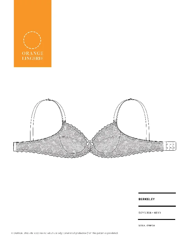 Women's Valentine's Day LingerieBerkeley Bra PDF Sewing Pattern
