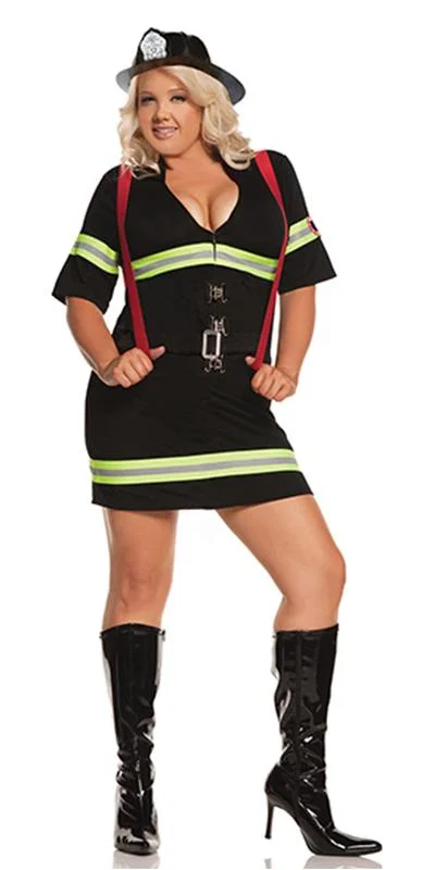 Sexy Plus Size Blazing Hot Firewoman Costume