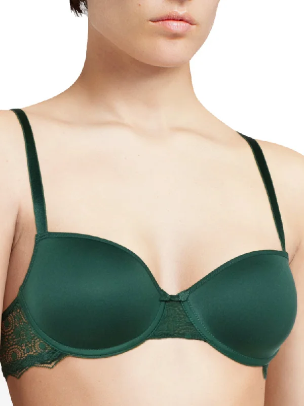 Luxury Lingerie for Special Occasions Georgia Half Cup Bra - Sequioa Green