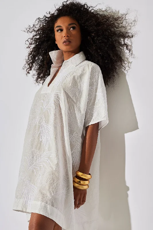 Women's Sheer Lingerie Nightgowns Palm Oversized Caftan