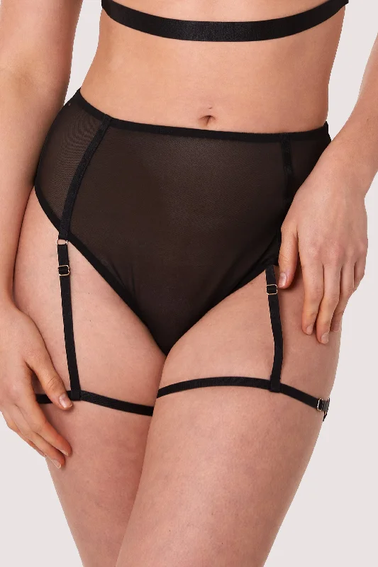 Women's Wacoal bras for plus - size womenAlice Black Mesh Leg Harness High Waist Brief