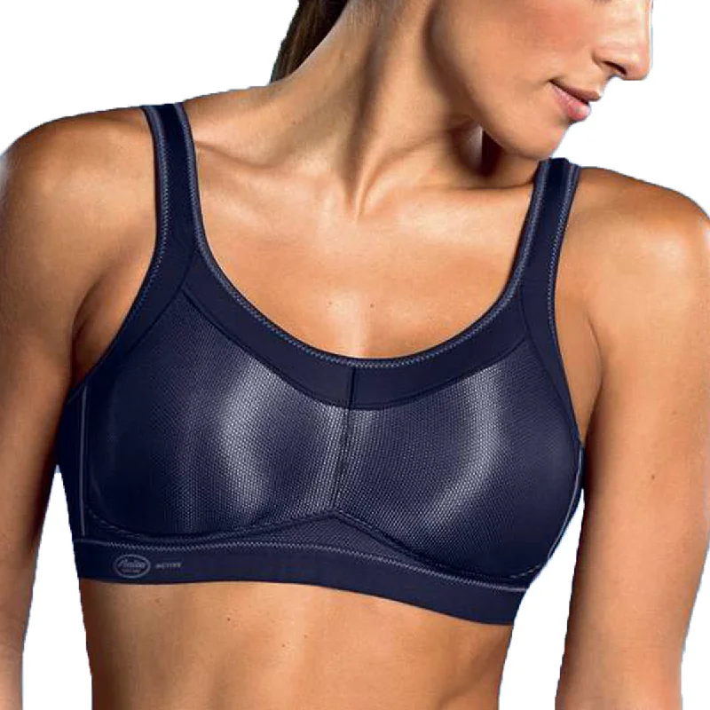 Women's bras with a neoprene componentAnita Active Momentum Wire Free Sports Bra, Blue Iris
