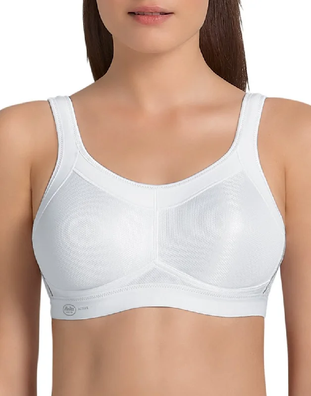 Women's bras with anti - odor technologyAnita Active Momentum Wire Free Sports Bra, White
