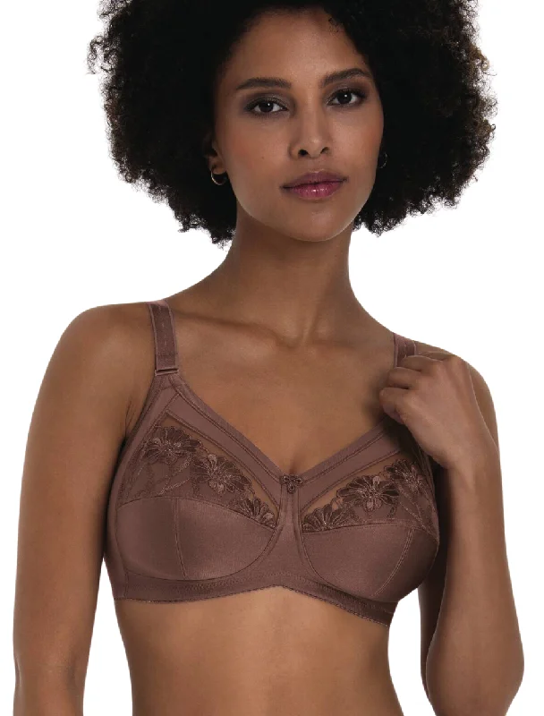 Anita Safina Wire Free Comfort Bra, Berry | Wireless Anita Bra in Berry |Non Wired Full Cup Anita Bra