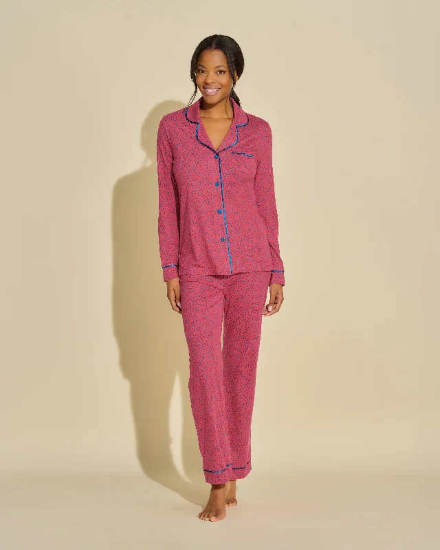 Women's plunge bras for low - cut topsLangärmeliges Top & Hose Pyjama-Set