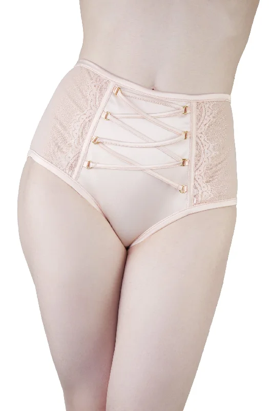 Women's white bras for a clean appearanceBernadette Peach Corset Front High Waist Brief