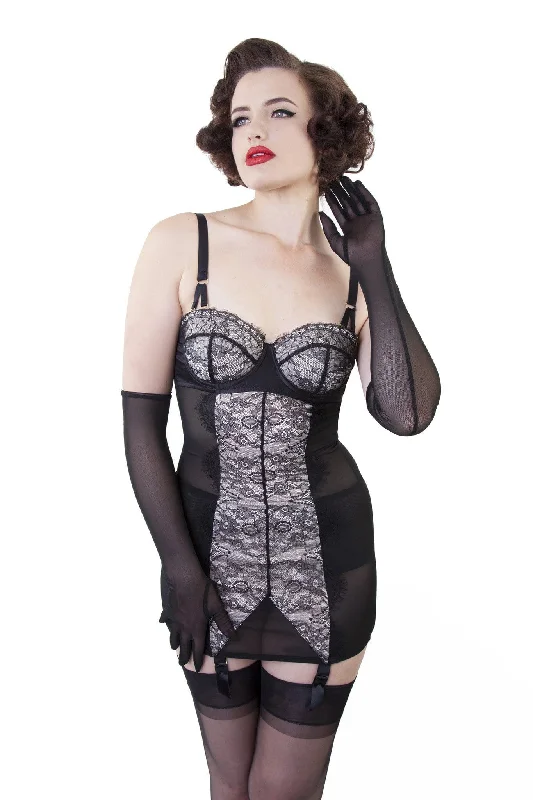 Women's sports bras with a racerback designBettie Page Curve Creator Shaping Slip Lace