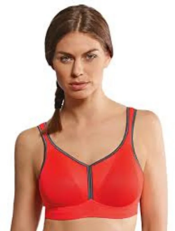 Women's white bras for a clean appearanceAnita Active Air Control Wirefree Padded Sports Bra Coral/Anthracite