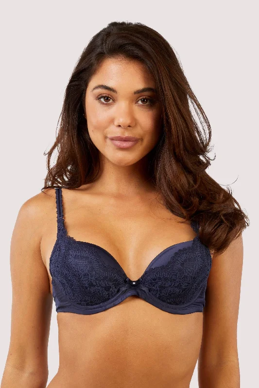 Women's underwire bras for extra supportSophia Navy Plunge & Push Up Bra