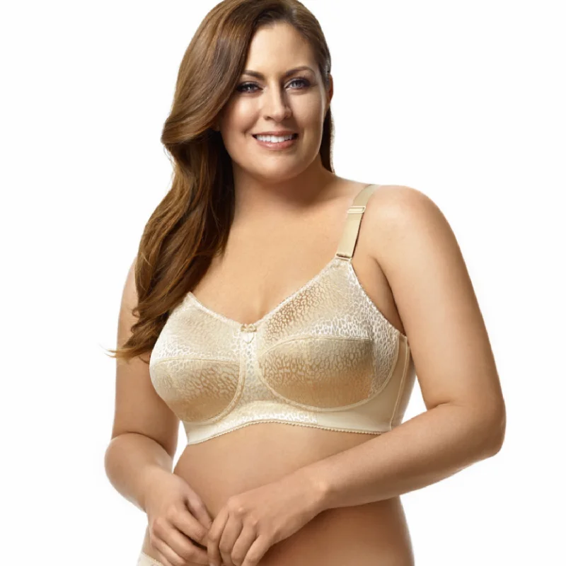 Elila Leopard Lace Soft Cup Bra, Sand