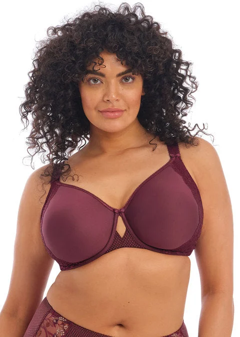 Women's unpadded bras for a natural lookElomi Charley Underwire Molded Spacer Bra, Aubergine