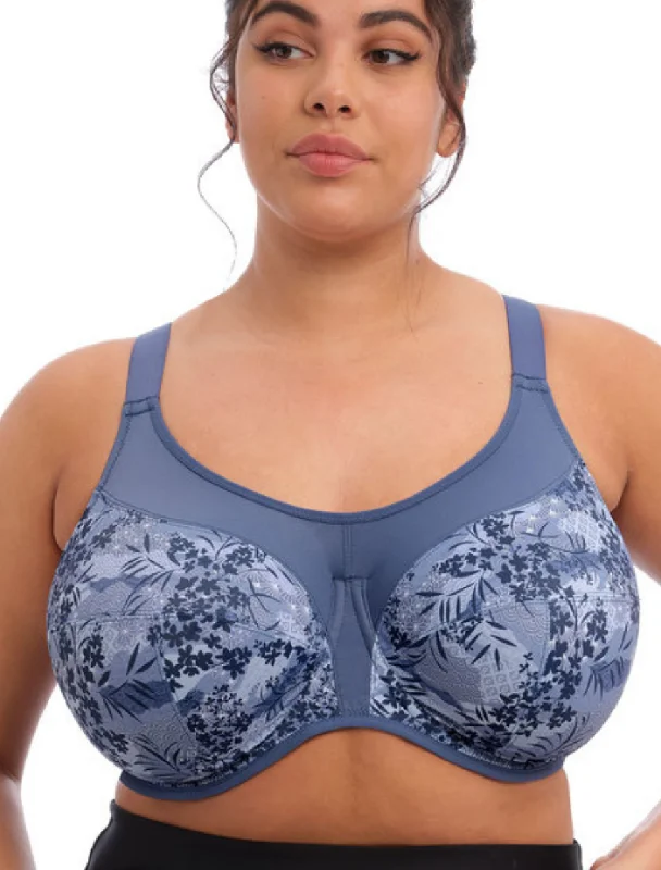 Women's bras with a seamless constructionElomi Energise Underwire Sports Bra With J Hook, Vintage Denim