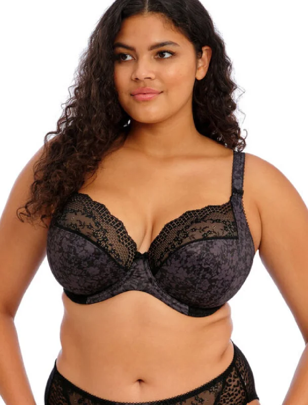 Elomi Lucie Underwire Plunge Bra Stretch Black | Black Elomi Lucie Bra | Elomi Lucie Plunge Bra