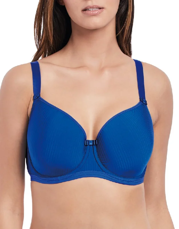 Women's bras featuring a microfiber materialFreya Idol Underwire Molded Balcony Bra, Cobalt