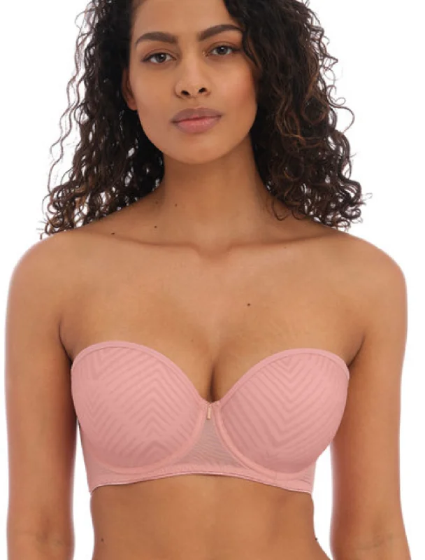 Women's convertible bras with multiple strap optionsFreya Tailored Underwire Strapless Molded Bra, Ash Rose | Pink Strapless Bra by Freya