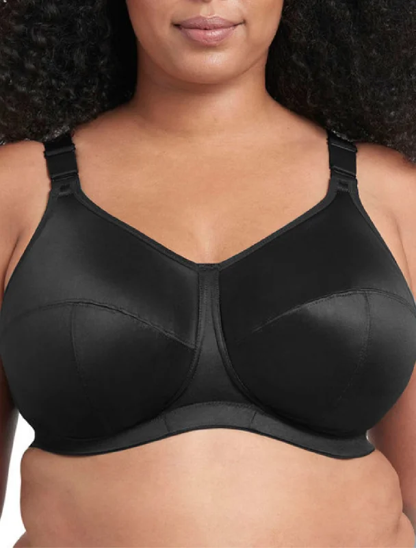 Women's bras with a contoured cup designGoddess Celeste Non Wired Bra in Black | Goddess Full cup Bra | Goddess Wireless Bra