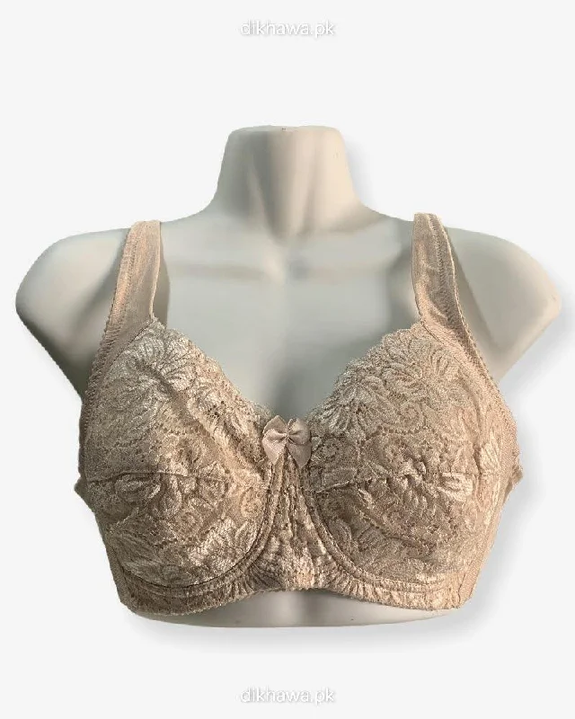 Women's bras with a cotton - polyester blendImported Stocklot Branded  Net Pushup Bra - Non Wired Bra  -Non Padded Bra - Pack of 2