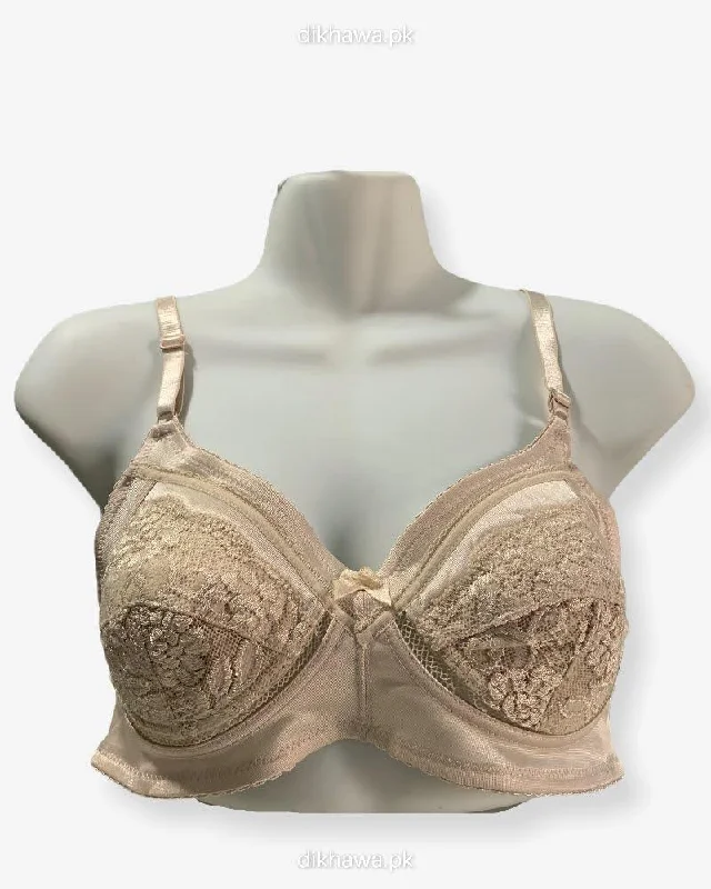 Women's bras with a contoured cup designImported Stocklot Branded  Net Pushup Bra - Non Wired Bra  -Non Padded Bra - Pack of 2