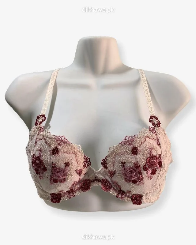 Women's bras with a neoprene componentImported Stocklot Branded  Net Pushup Bra - Underwired Bra  Non Padded Bra - Pack of 2