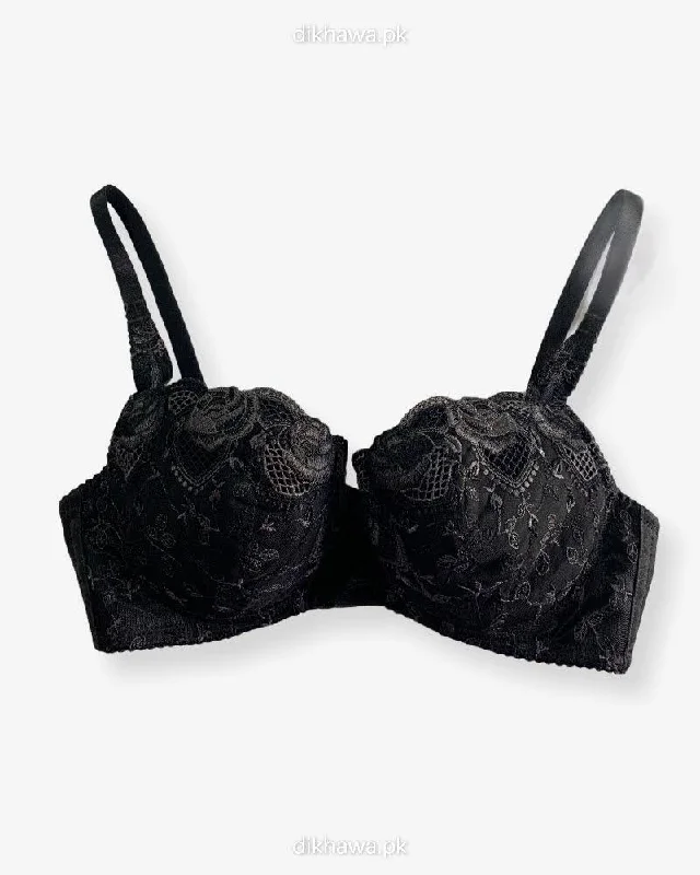 Women's floral - patterned brasImported Stocklot Branded  Net Pushup Bra - Underwired Bra  -Non Padded Bra - Pack of 2