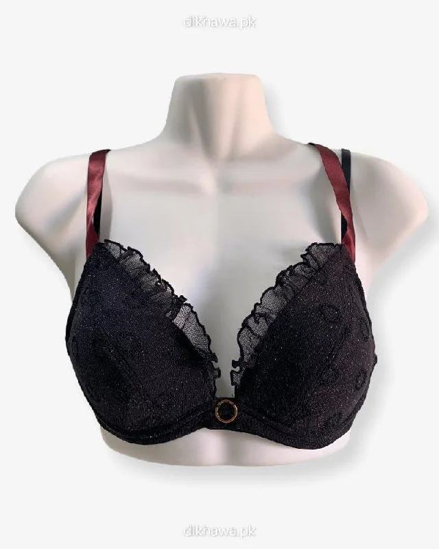 Women's bras with anti - odor technologyImported Stocklot Branded  Net Pushup Bra - Underwired Bra  -Non Padded Bra - Pack of 2