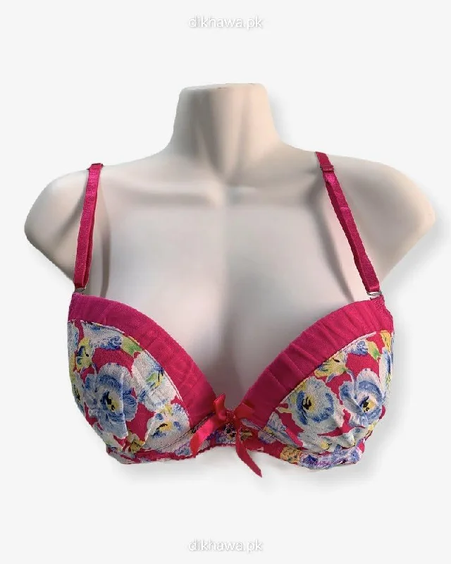 Women's push - up bras for enhanced cleavageImported Stocklot Branded  Net Pushup Bra - Underwired Bra  - Padded Bra - Pack of 2