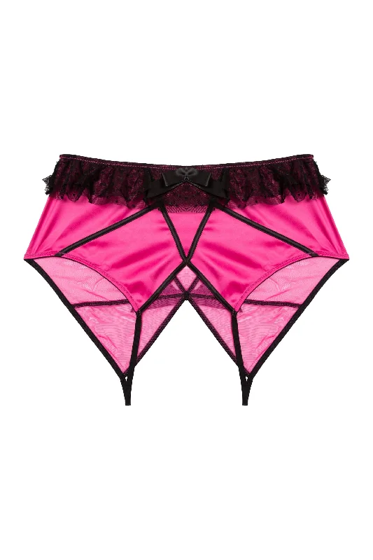 Inga Pink Ruffle Crotchless Brief