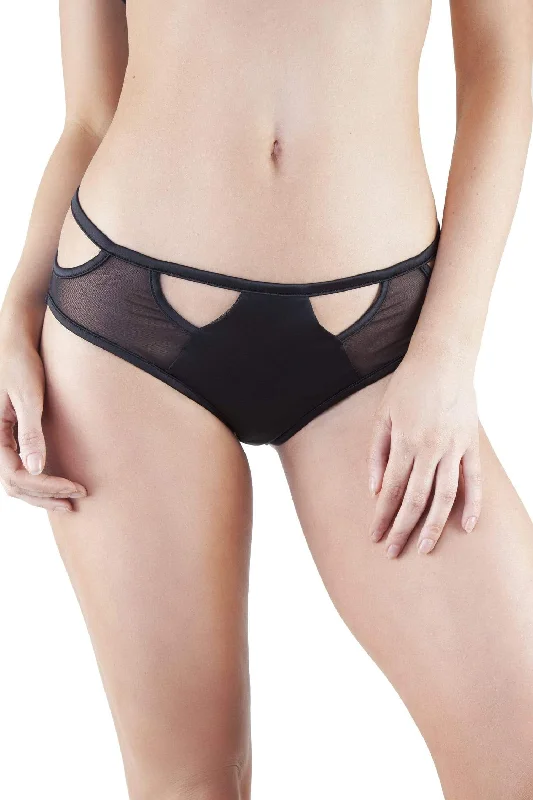 Women's maternity bras with adjustable strapsJunko Black Origami Cut-Out Brief