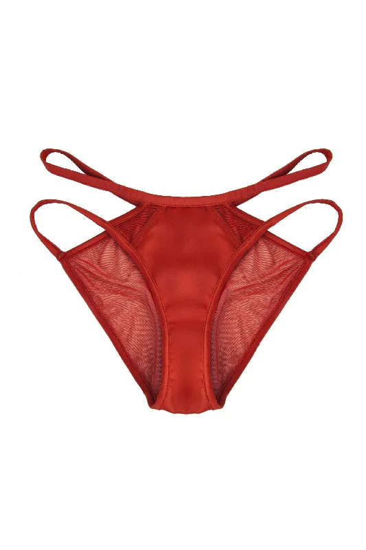 Women's underwire bras for extra supportJunko Rust Origami Cut-Out Brief