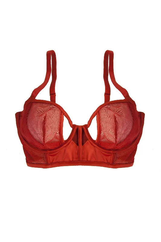Women's padded bras for a more rounded shapeJunko Rust Origami Cut-Out DD/E-K Bra