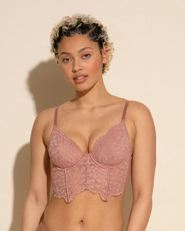 Women's balconette bras with lace trimReggiseno A Corsetto Con Ferretto