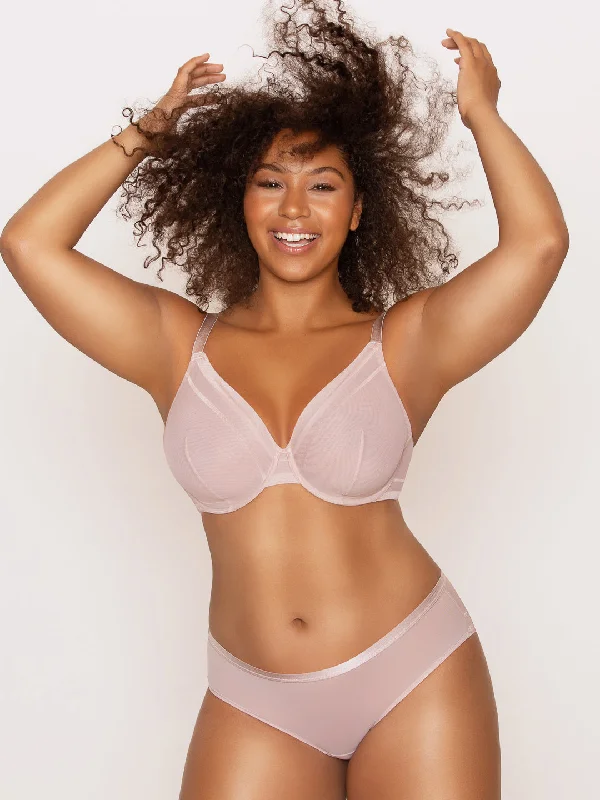 Women's bras with moisture - wicking propertiesMaya Unlined Wire Bra - Shadow Gray - P5752