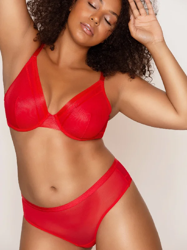 Women's padded bras for a more rounded shapeMaya Unlined Wire Bra - Cherry - P5752