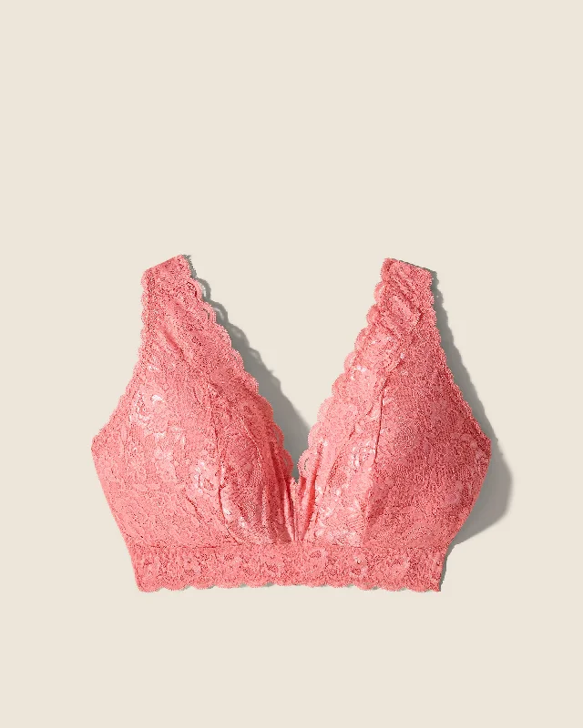 Women's plunge bras for low - cut topsSuper Curvy Plungie Longline Bralette