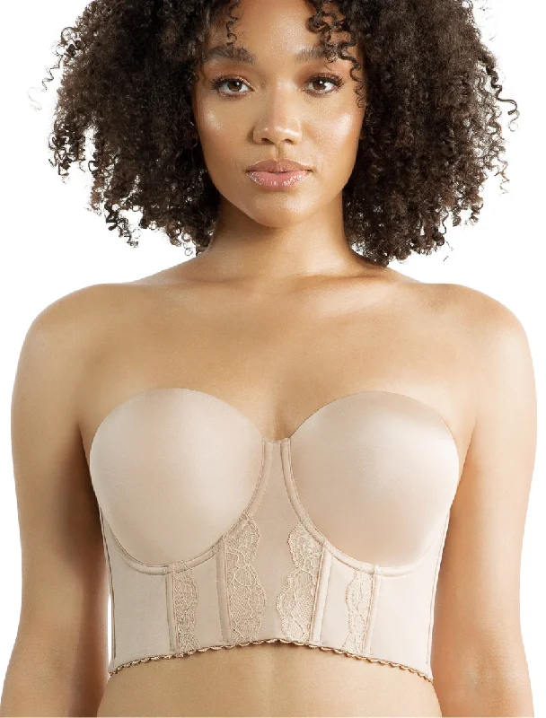 Women's sports bras with a racerback designParfait Elissa Longline Strapless Bustier, Beige | European Beige Strapless Bustier | Parfait Elissa Longline Strapless Bra